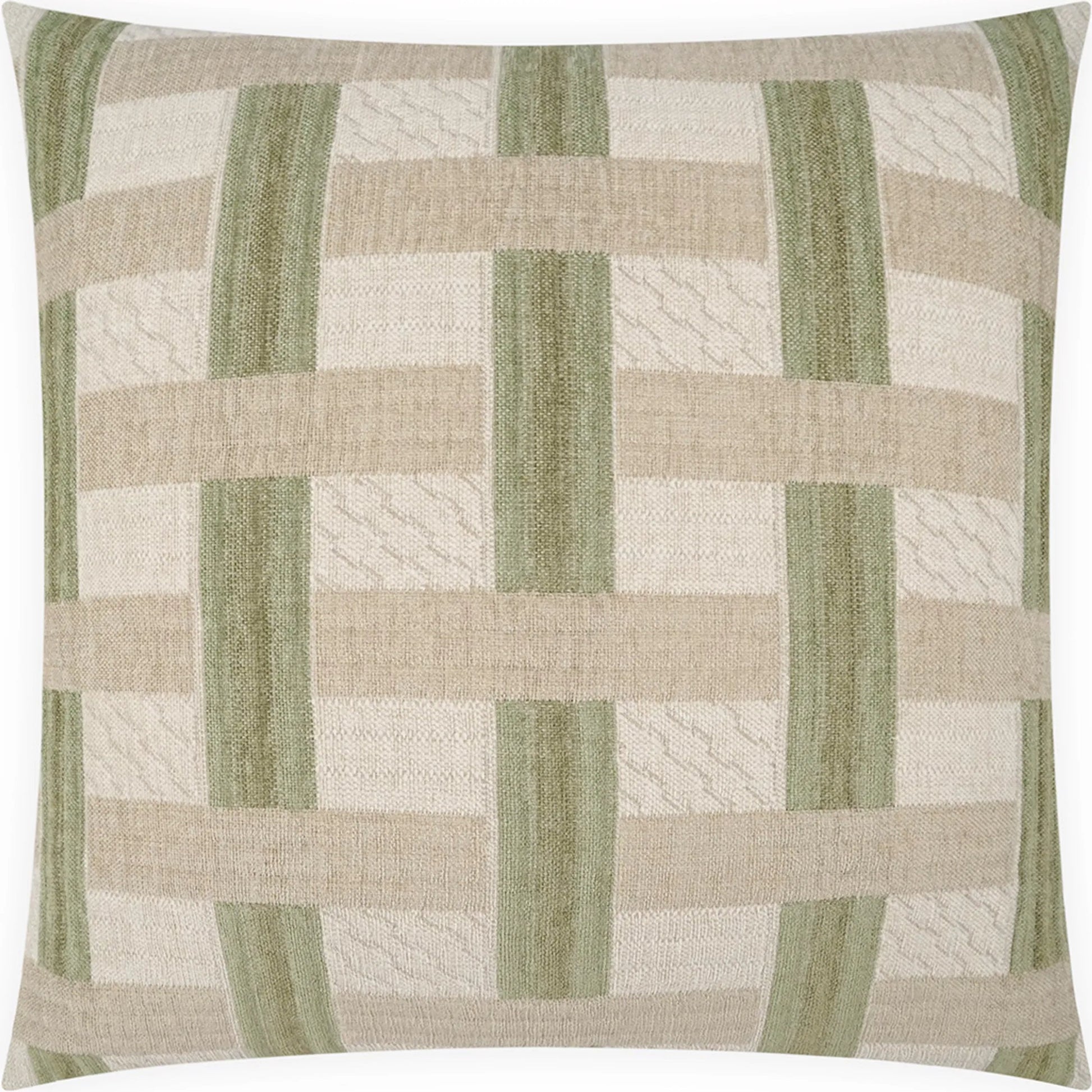 Fraser Pillow by DV Kap Home in sage. Made from 36% viscose, 33% polyester, 18% polypropylene, 13% cotton in a transitional style.