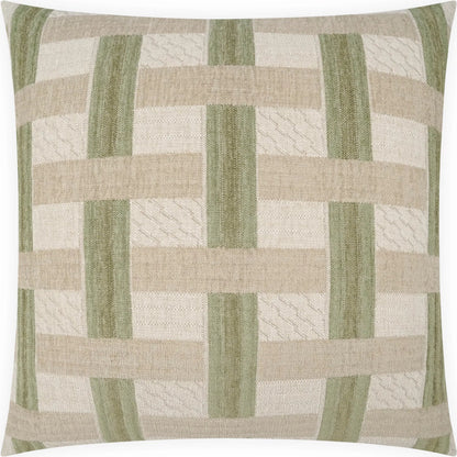 Fraser Pillow by DV Kap Home in sage. Made from 36% viscose, 33% polyester, 18% polypropylene, 13% cotton in a transitional style.