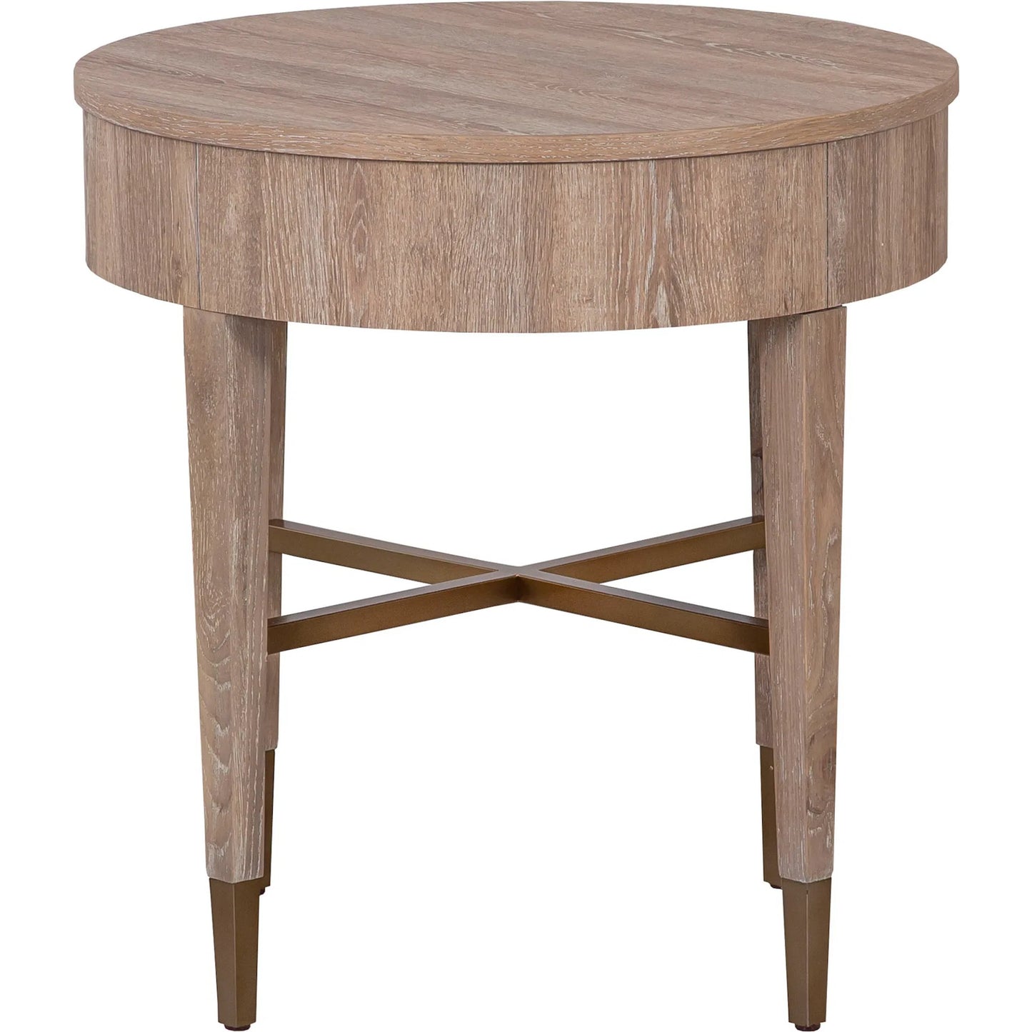 001 SI-2635709 | Additional Silo | Fairfeild Chair La Jolla Round End Table by Fairfield Chair in brown and scrubbed oak. Made from high pressured laminate, solid wood in a unique style.