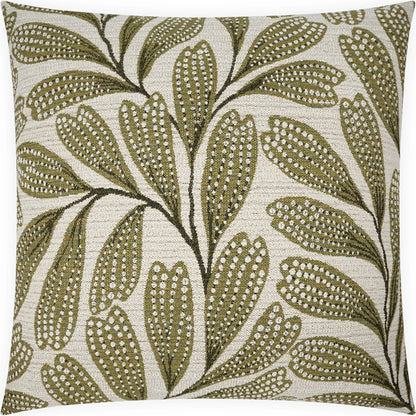 Labelle Pillow by DV Kap Home in green. Made from 51.10% polyester, 48.90% olefin in a unique style.