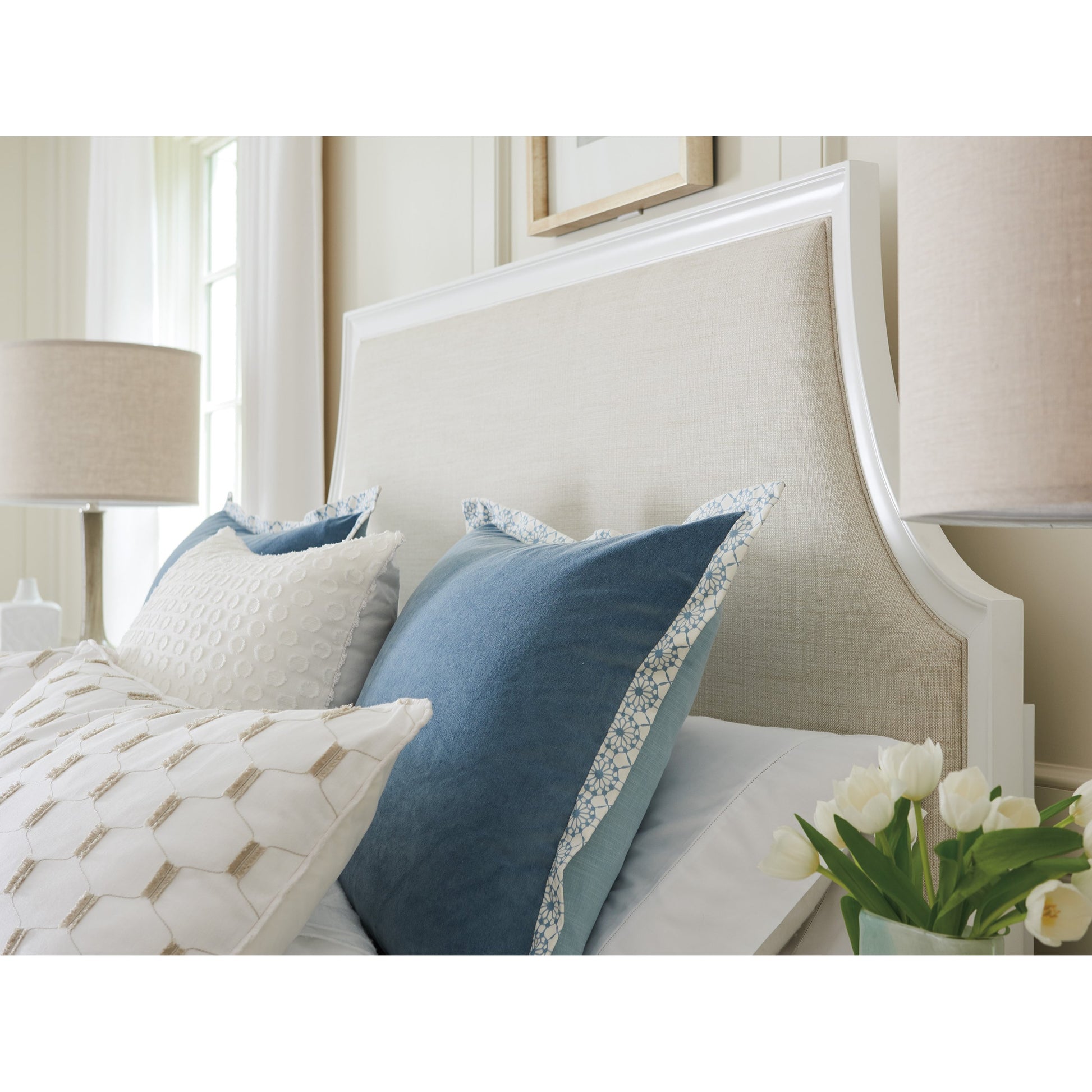 Inverness Upholstered Headboard by Lexington. Made from unique in a cottage & farmhouse style.