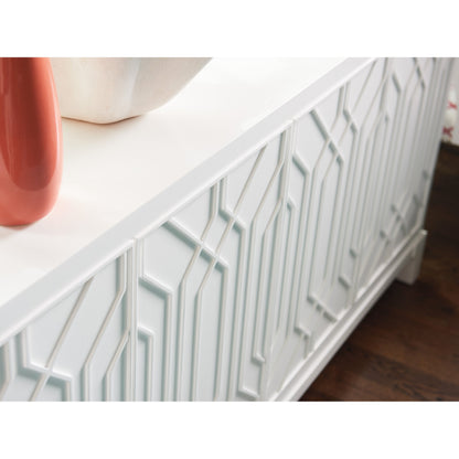Oak Creek Buffet by Lexington in white. Made from unique in a transitional style.
