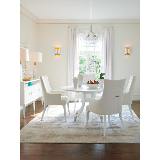 Bloomfield Round Dining Table by Lexington in white. Made from unique in a transitional style.