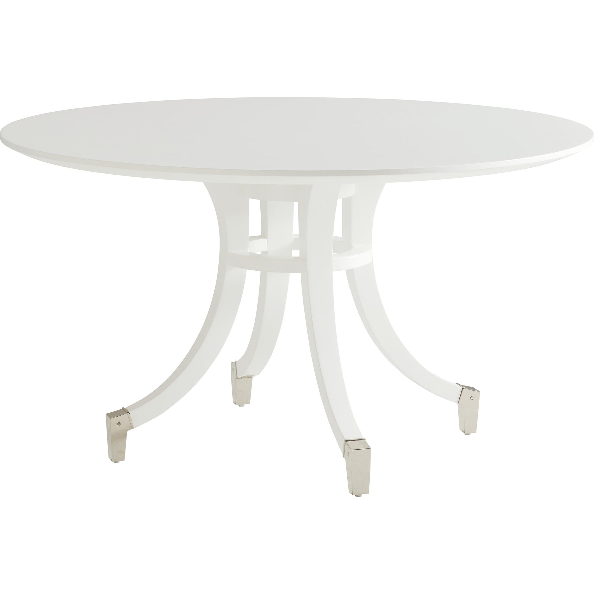 Lombard Round Dining Table by Lexington in white. Made from unique in a transitional style.
