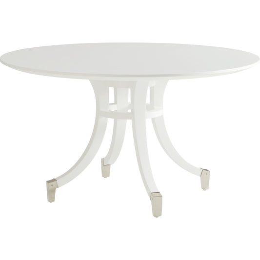 Lombard Round Dining Table by Lexington in white. Made from unique in a transitional style.