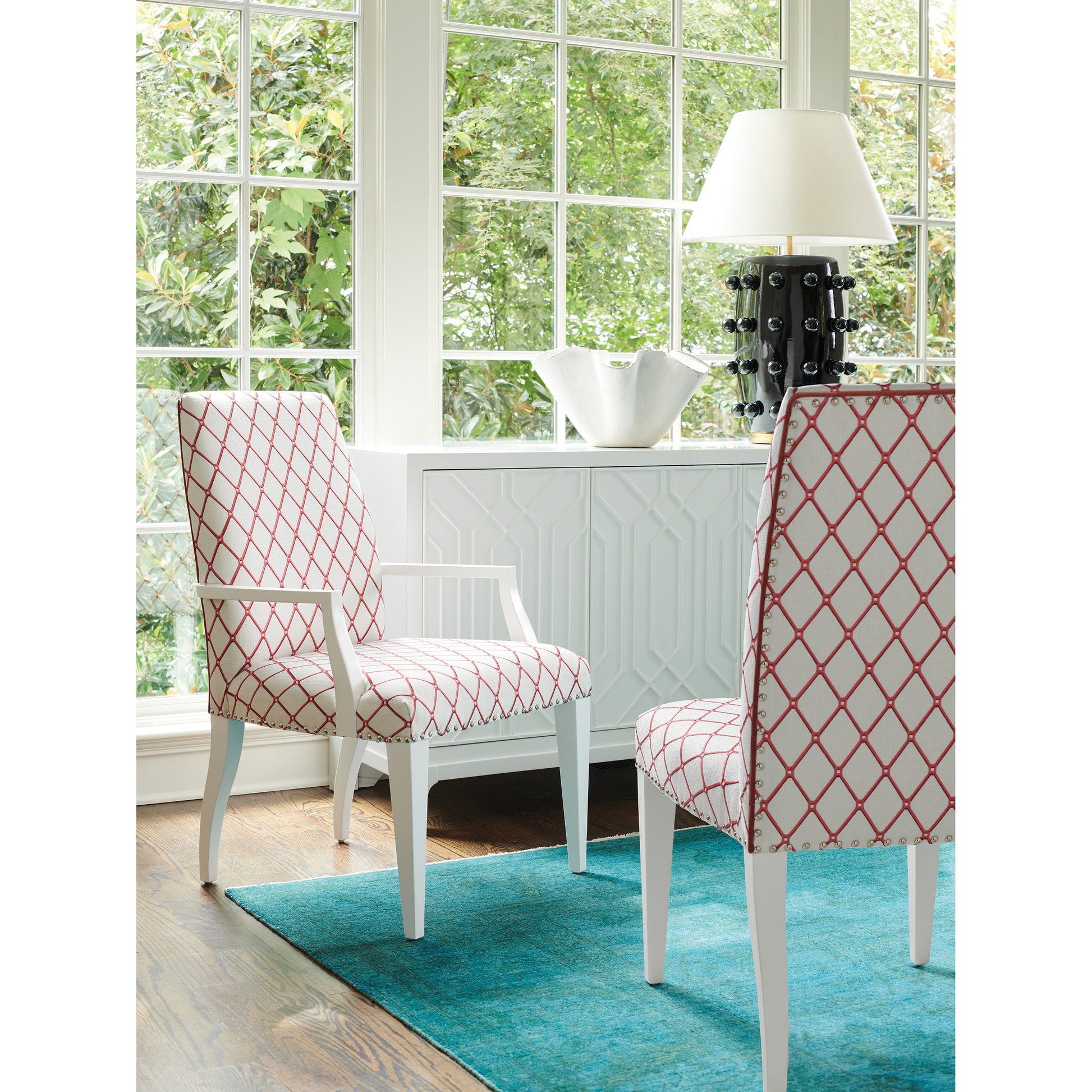 Darien Upholstered Side Chair by Lexington in ivory. Made from unique in a transitional style.