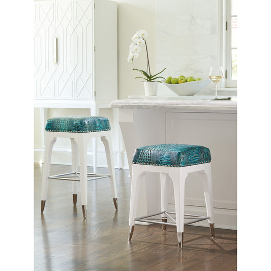 Northbrook Counter Stool by Lexington in white. Made from unique in a coastal style.