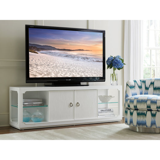 Hamilton Media Console by Lexington in white. Made from unique in a transitional style.