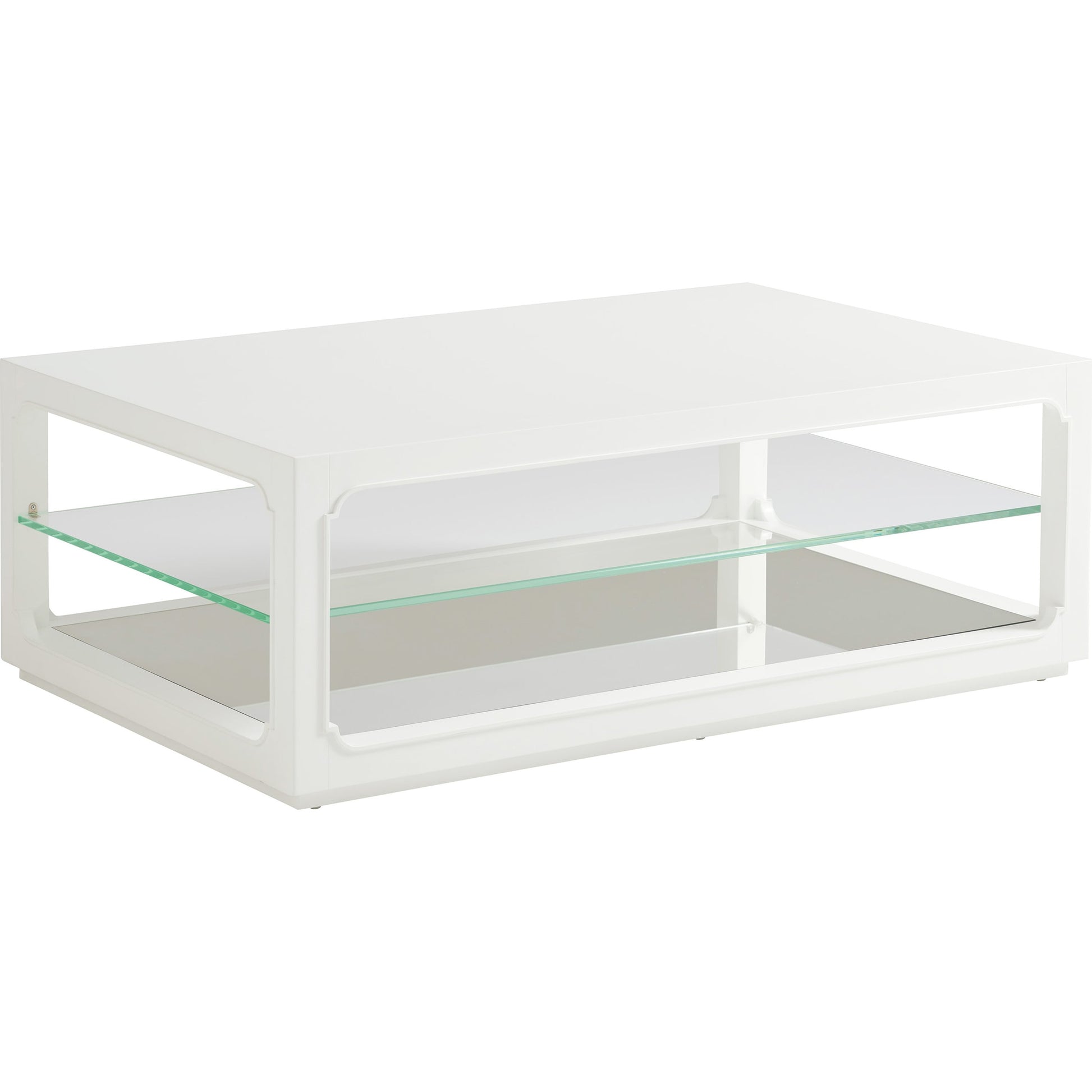 Glenwood Cocktail Table by Lexington in white. Made from unique in a transitional style.