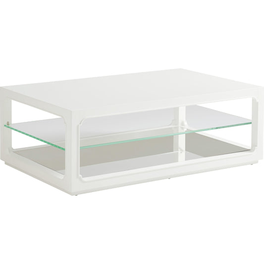 Glenwood Cocktail Table by Lexington in white. Made from unique in a transitional style.