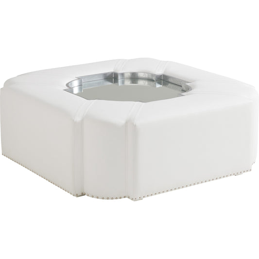 Clarendon Upholstered Cocktail Table by Lexington in white. Made from unique in a transitional style.