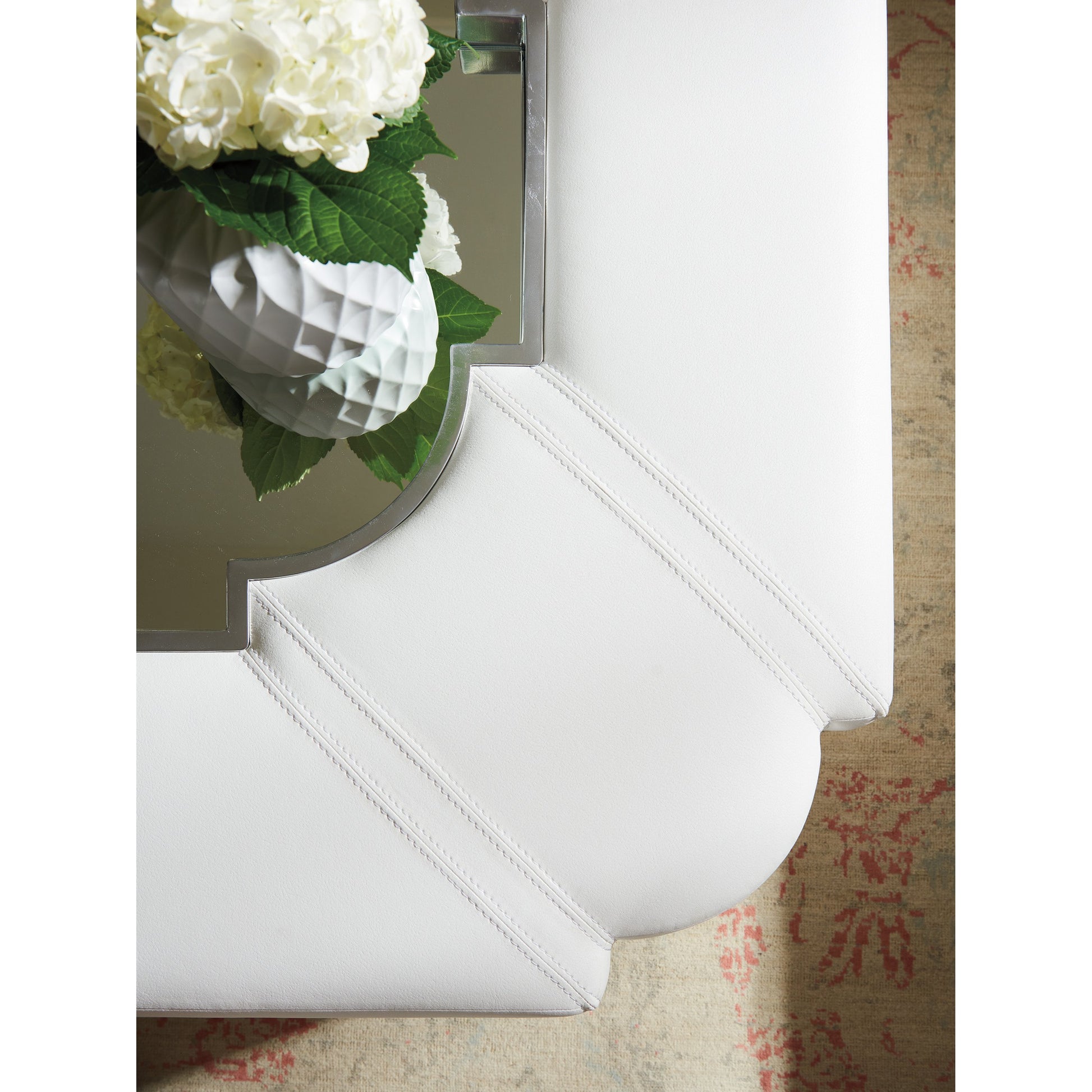 Clarendon Upholstered Cocktail Table by Lexington in white. Made from unique in a transitional style.