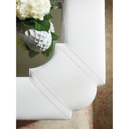 Clarendon Upholstered Cocktail Table by Lexington in white. Made from unique in a transitional style.