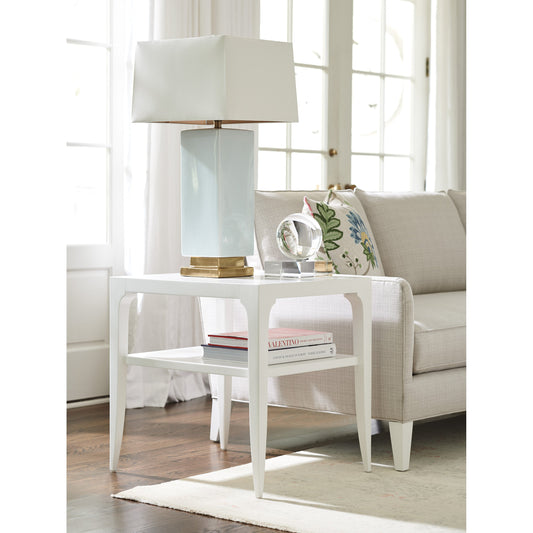 Carrington End Table by Lexington in white. Made from unique in a transitional style.