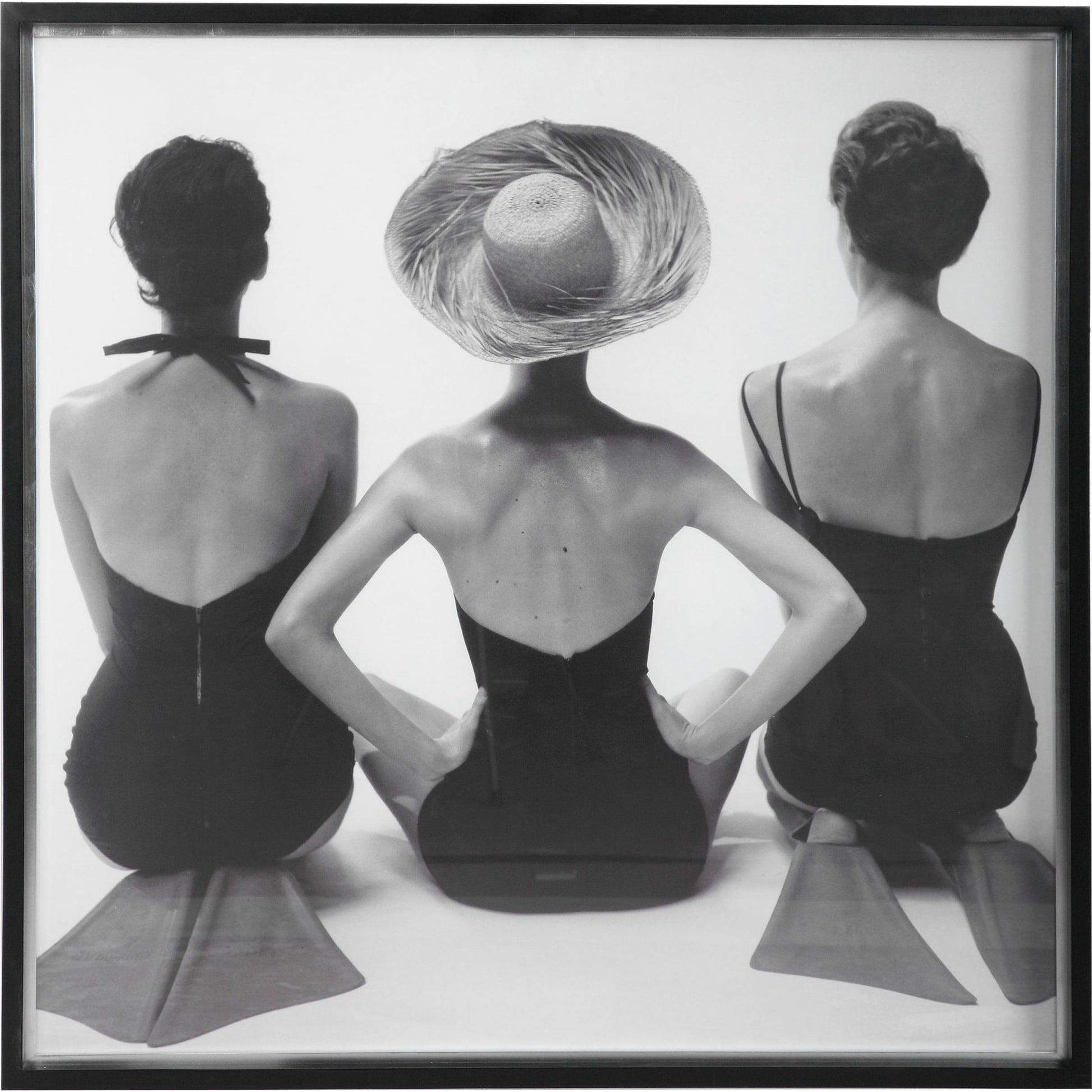 Ladies' Swimwear, 1959 Fashion Print by Uttermost in multi. Made from pine, glass, mdf, paper in a coastal style.