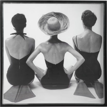 Ladies' Swimwear, 1959 Fashion Print by Uttermost in multi. Made from pine, glass, mdf, paper in a coastal style.