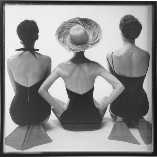 Ladies' Swimwear, 1959 Fashion Print by Uttermost in multi. Made from pine, glass, mdf, paper in a coastal style.