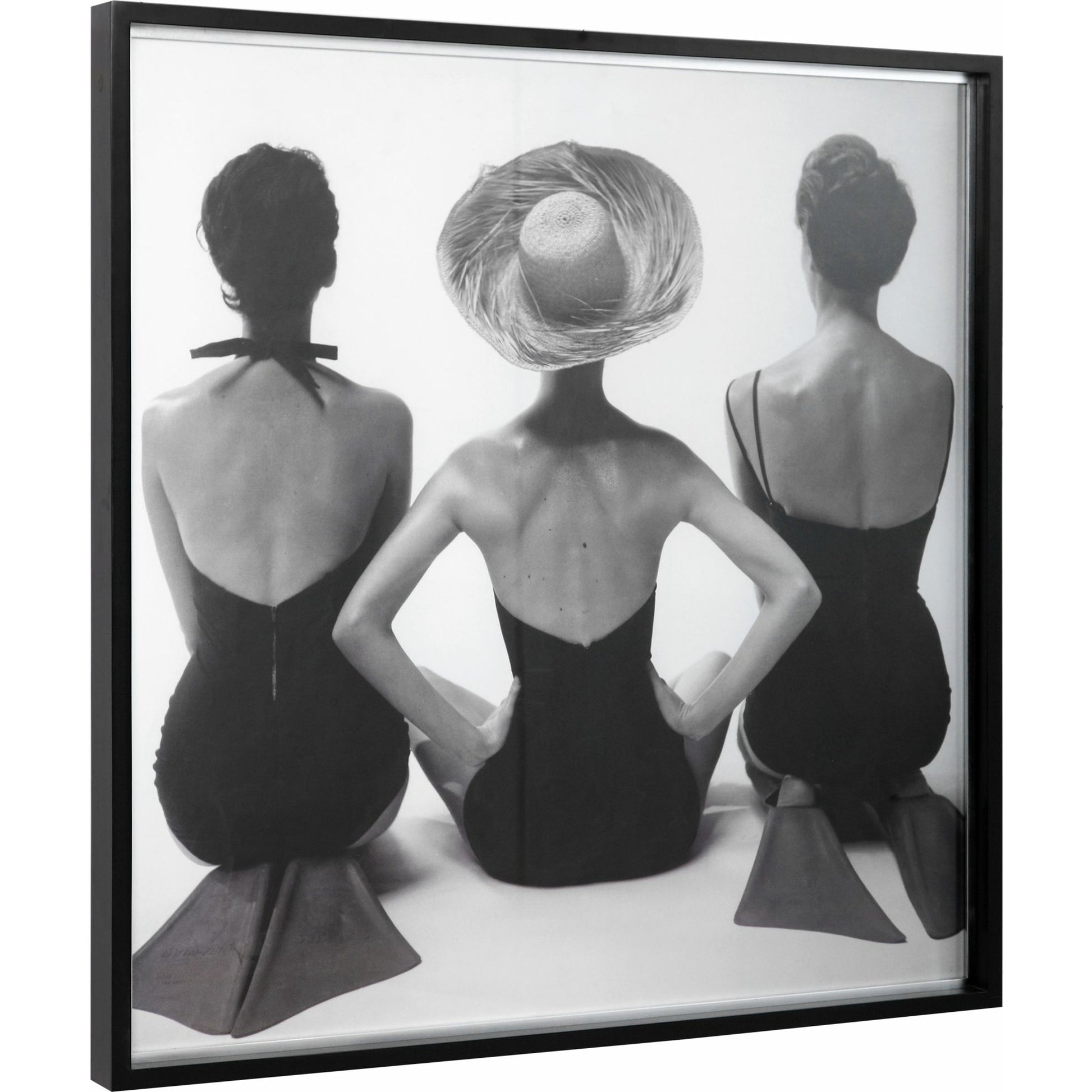 Ladies' Swimwear, 1959 Fashion Print by Uttermost in multi. Made from pine, glass, mdf, paper in a coastal style.