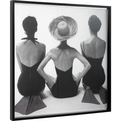 Ladies' Swimwear, 1959 Fashion Print by Uttermost in multi. Made from pine, glass, mdf, paper in a coastal style.
