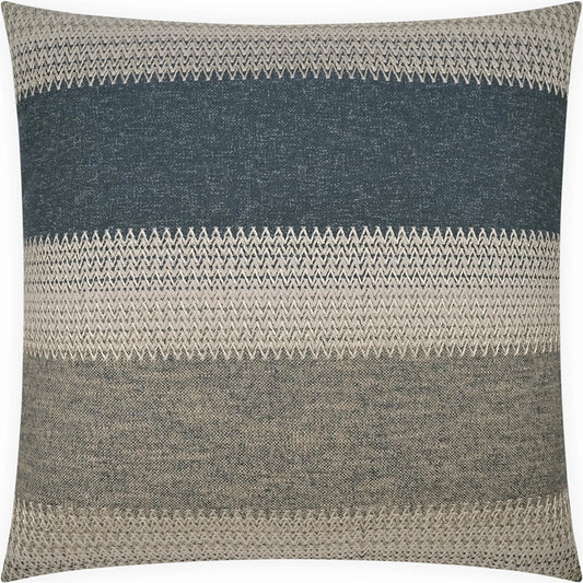 Aspire Pillow by DV Kap Home in blue. Made from 43% viscose, 38% polyester, 19% linen in a unique style.