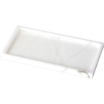 Alabaster Rectangular Plateau by Global Views. Made from alabaster in a modern style.