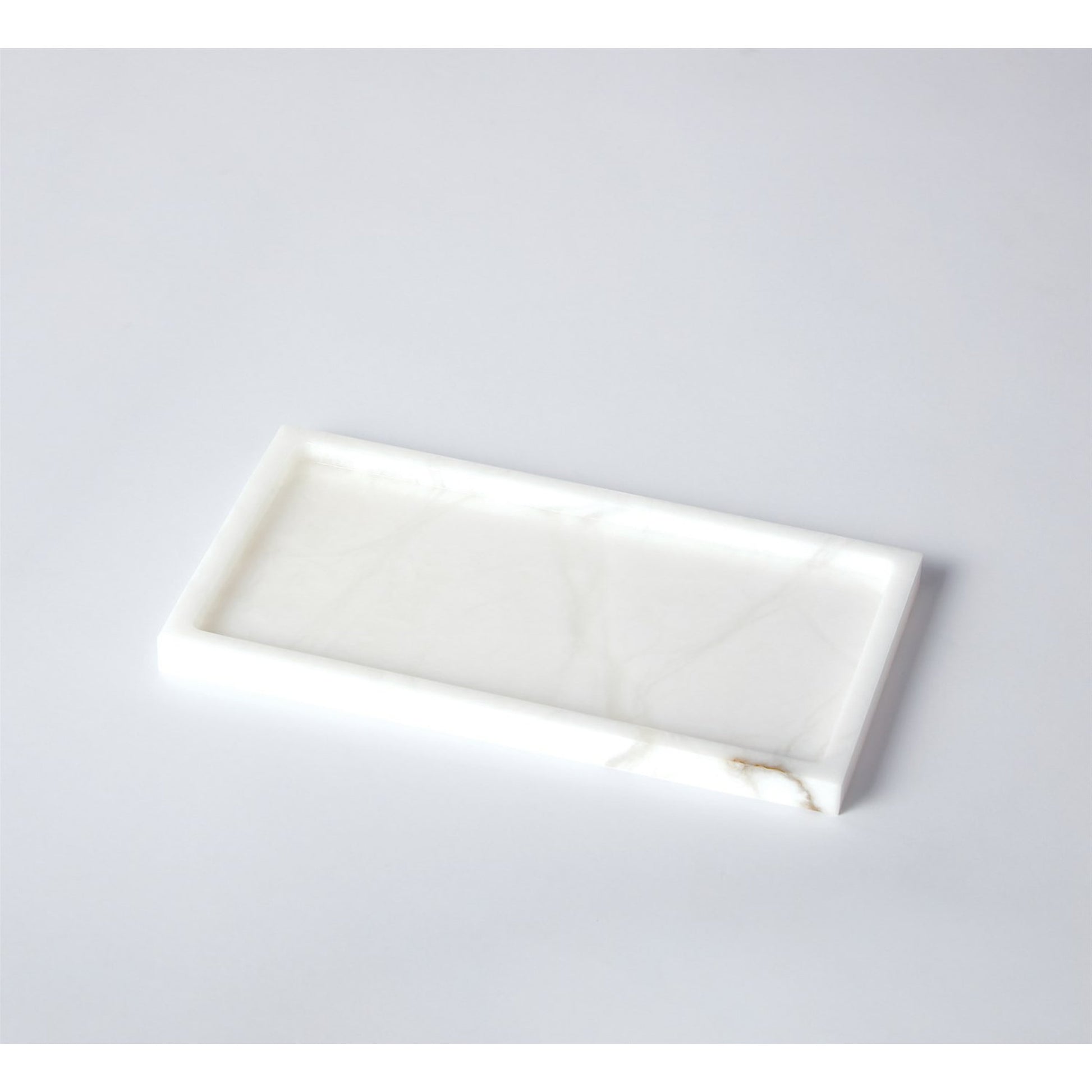 Alabaster Square Plateau by Global Views. Made from alabaster in a modern style.