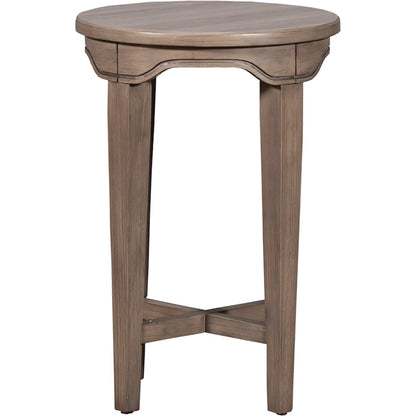 Avignon Drink Table by Fairfield Chair in brown. Made from beech solids, laminate in a unique style.