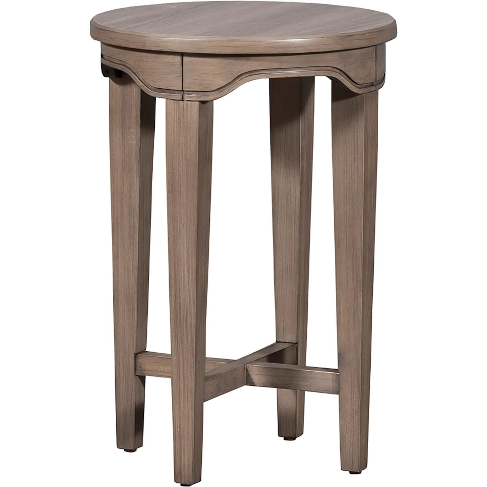 Avignon Drink Table by Fairfield Chair in brown. Made from beech solids, laminate in a unique style.