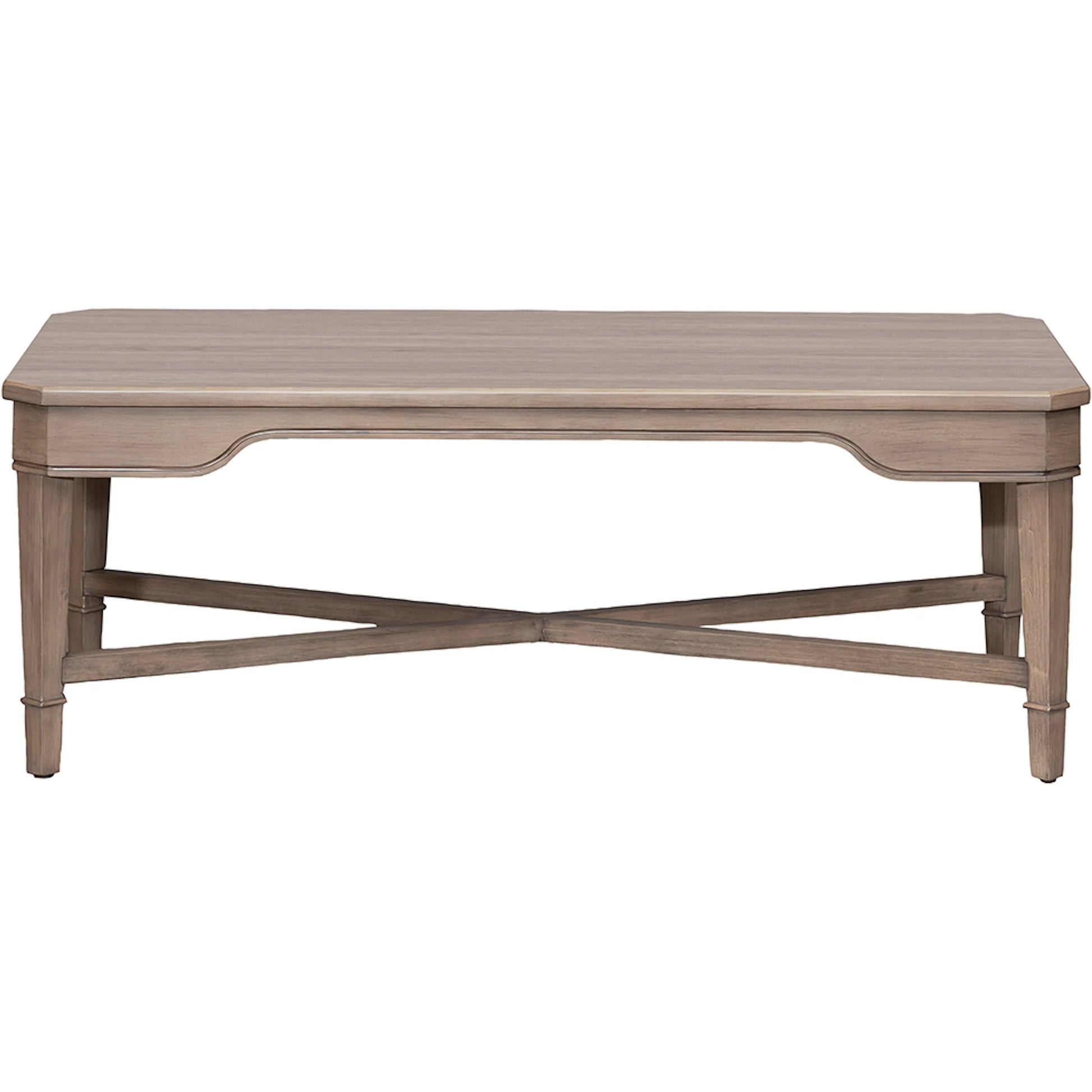 Avignon Rectangular Cocktail Table by Fairfield Chair in brown. Made from beech solids, laminate in a unique style.