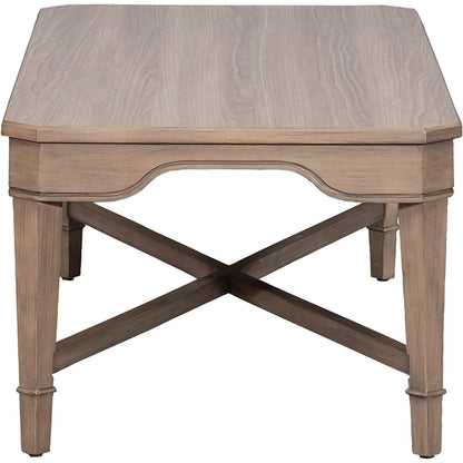 Avignon Rectangular Cocktail Table by Fairfield Chair in brown. Made from beech solids, laminate in a unique style.