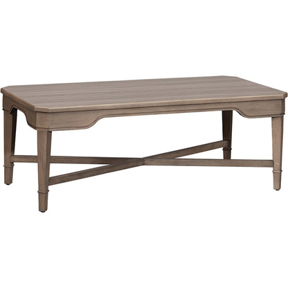 Avignon Rectangular Cocktail Table by Fairfield Chair in brown. Made from beech solids, laminate in a unique style.