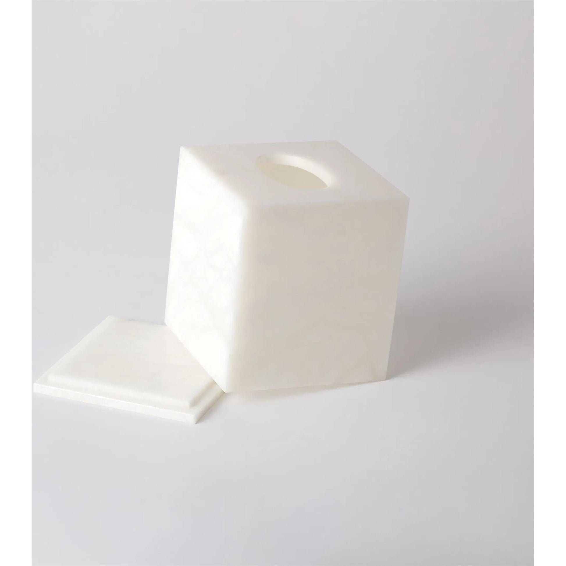 Alabaster Tissue Box by Global Views. Made from alabaster in a modern style.
