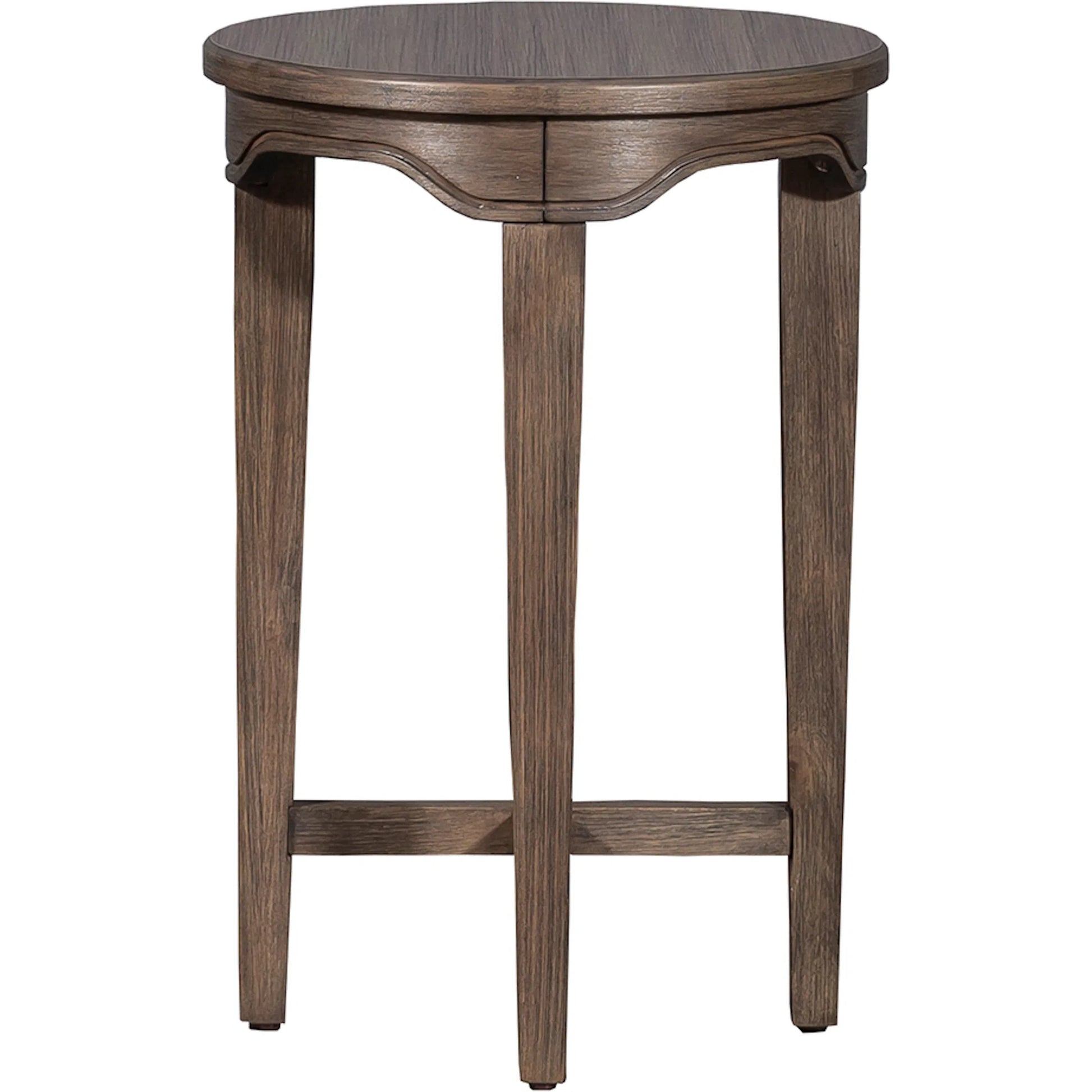 Avignon Drink Table by Fairfield Chair in brown. Made from beech solids, laminate in a unique style.