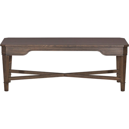 Avignon Rectangular Cocktail Table by Fairfield Chair in brown. Made from beech solids, laminate in a unique style.
