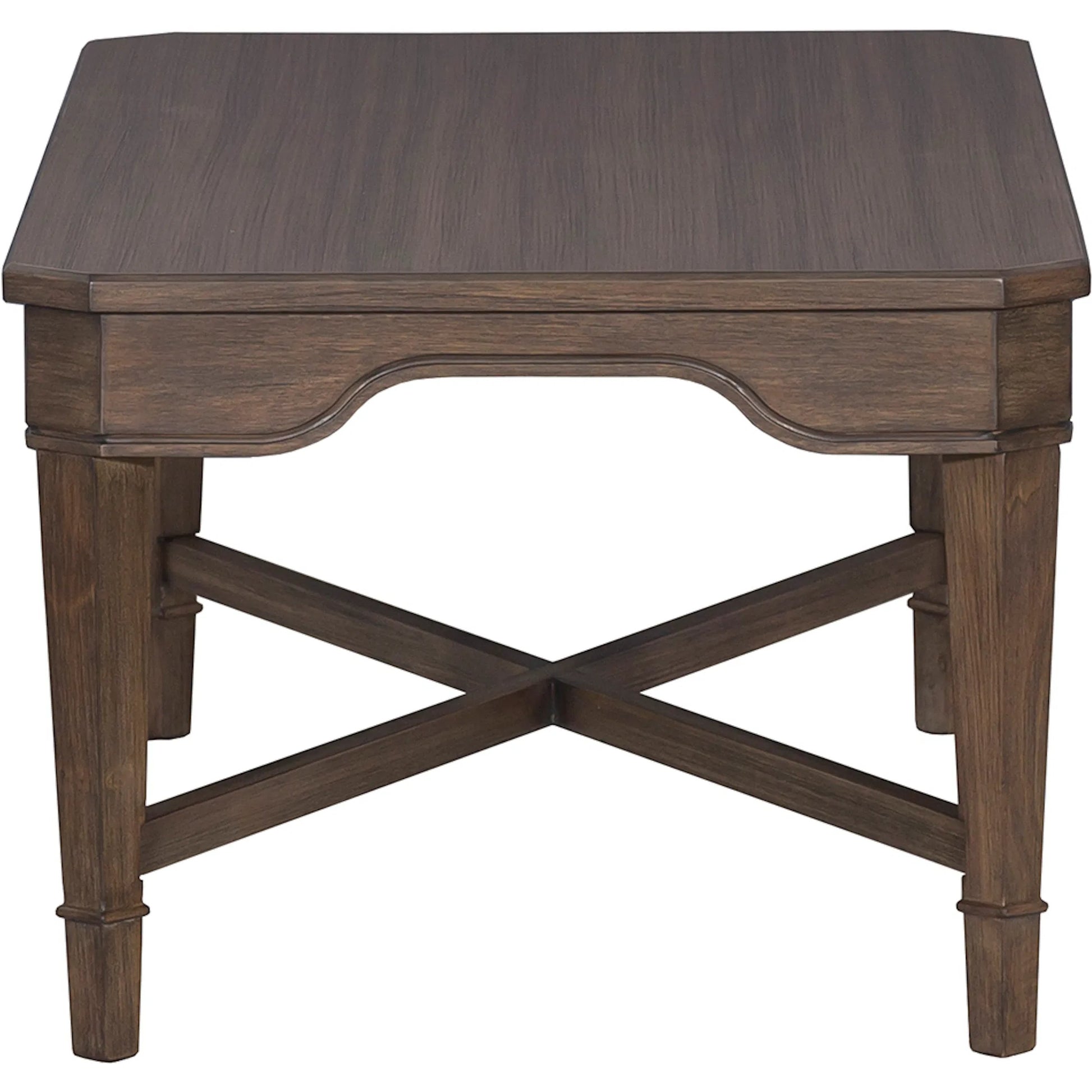 Avignon Rectangular Cocktail Table by Fairfield Chair in brown. Made from beech solids, laminate in a unique style.