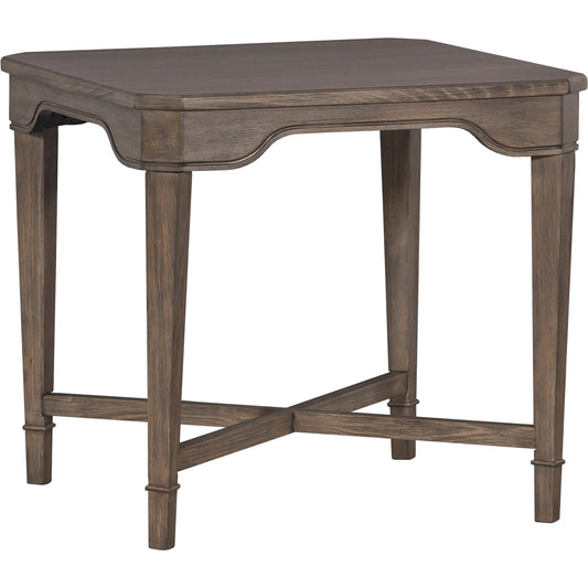 Avignon Square End Table by Fairfield Chair in brown and louve. Made from beech solids, laminate in a unique style.