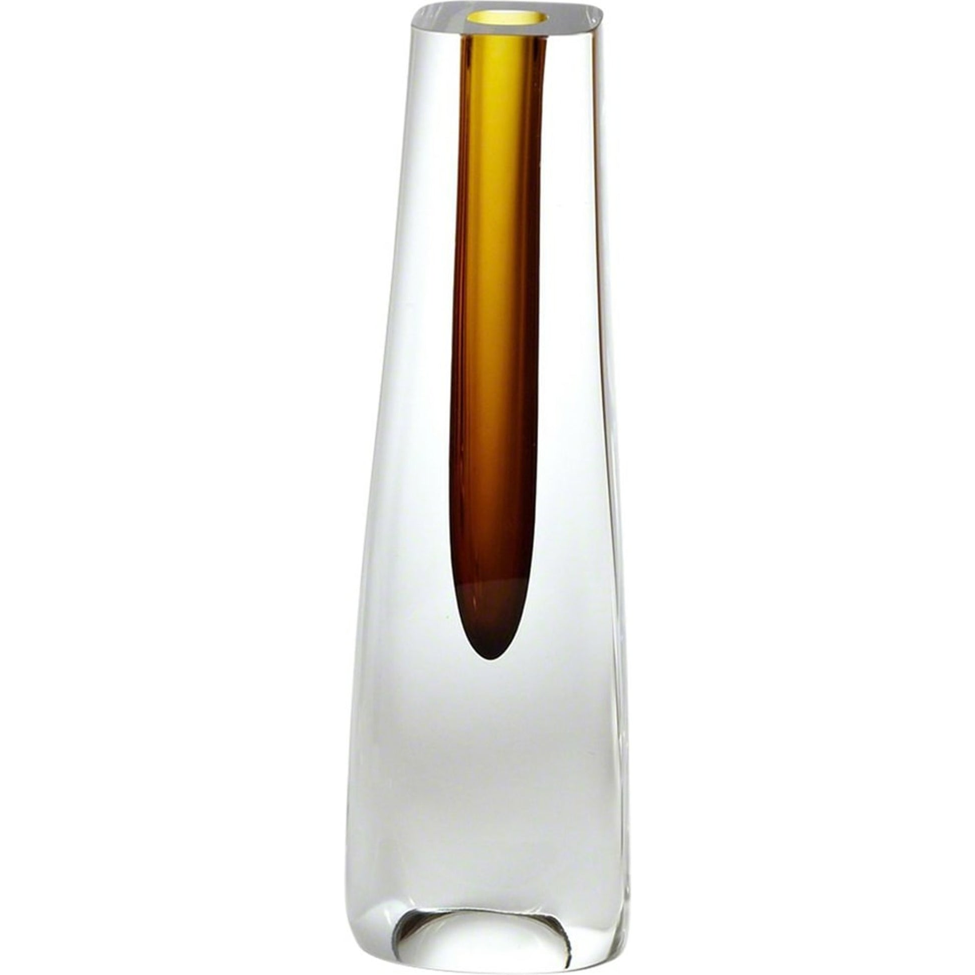Hexagon Cut Glass Vase by Global Views. Made from art glass in a coastal style.