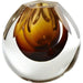 Square Cut Glass Vase by Global Views. Made from art glass in a coastal style.