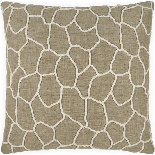 Alger Pillow by DV Kap Home in wheat. Made from 100% polyester in a modern style.