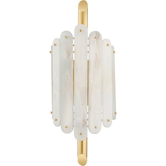 Selene Sconce by Corbett in vintage polished brass. Made from brass in a modern style.