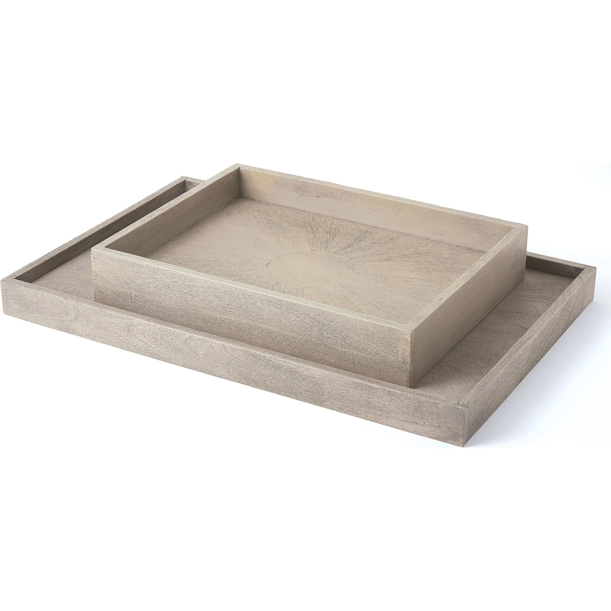 Driftwood Ottoman Tray by Global Views. Made from mdf, mango in a modern style.