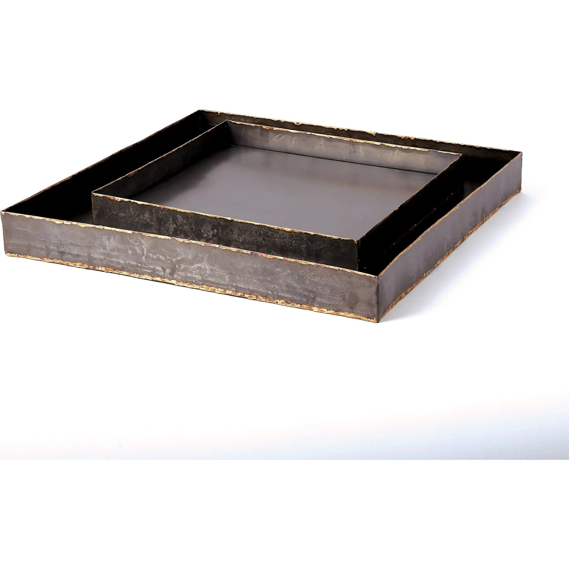 Laforge Ottoman Tray by Global Views. Made from iron in a modern style.