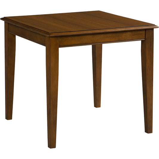 McDonald Square End Table by Fairfield Chair in brown and walnut. Made from high pressured laminate, solid wood in a unique style.