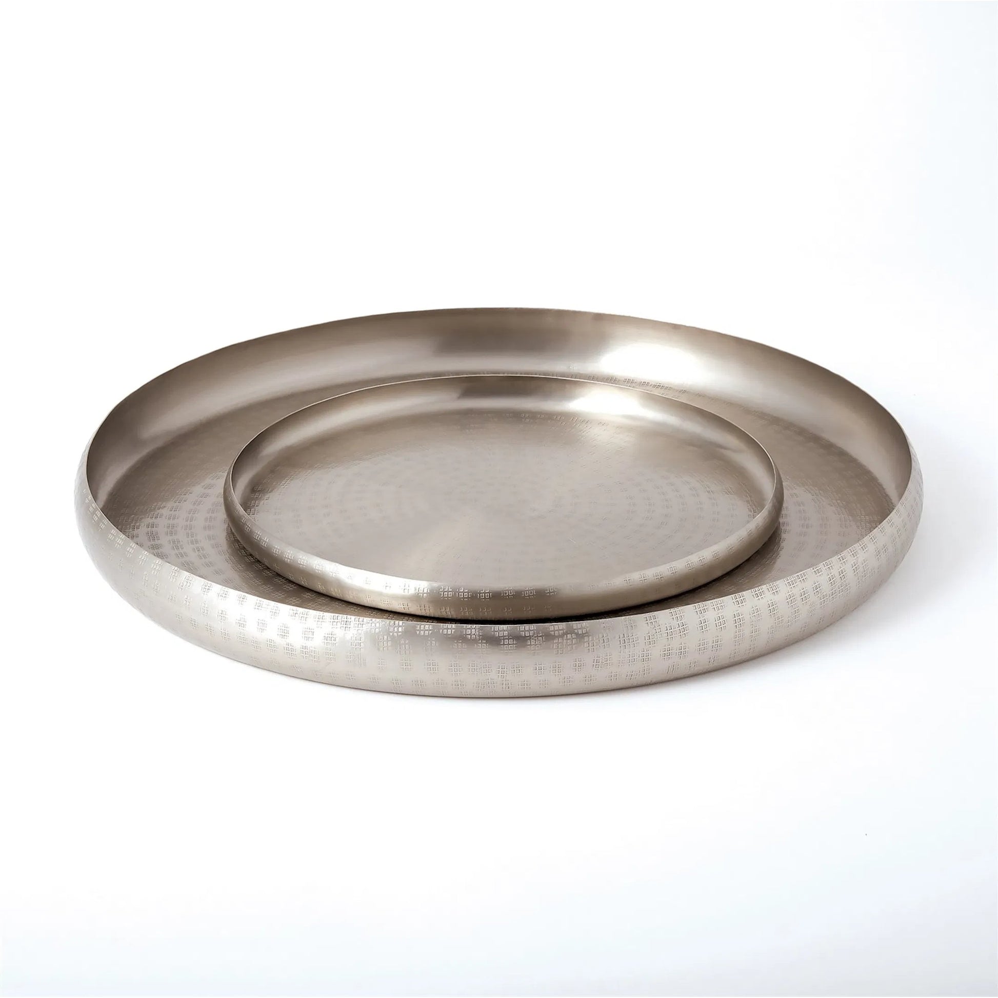 Offering Tray by Global Views in brass. Made from brass in a eclectic & global style.