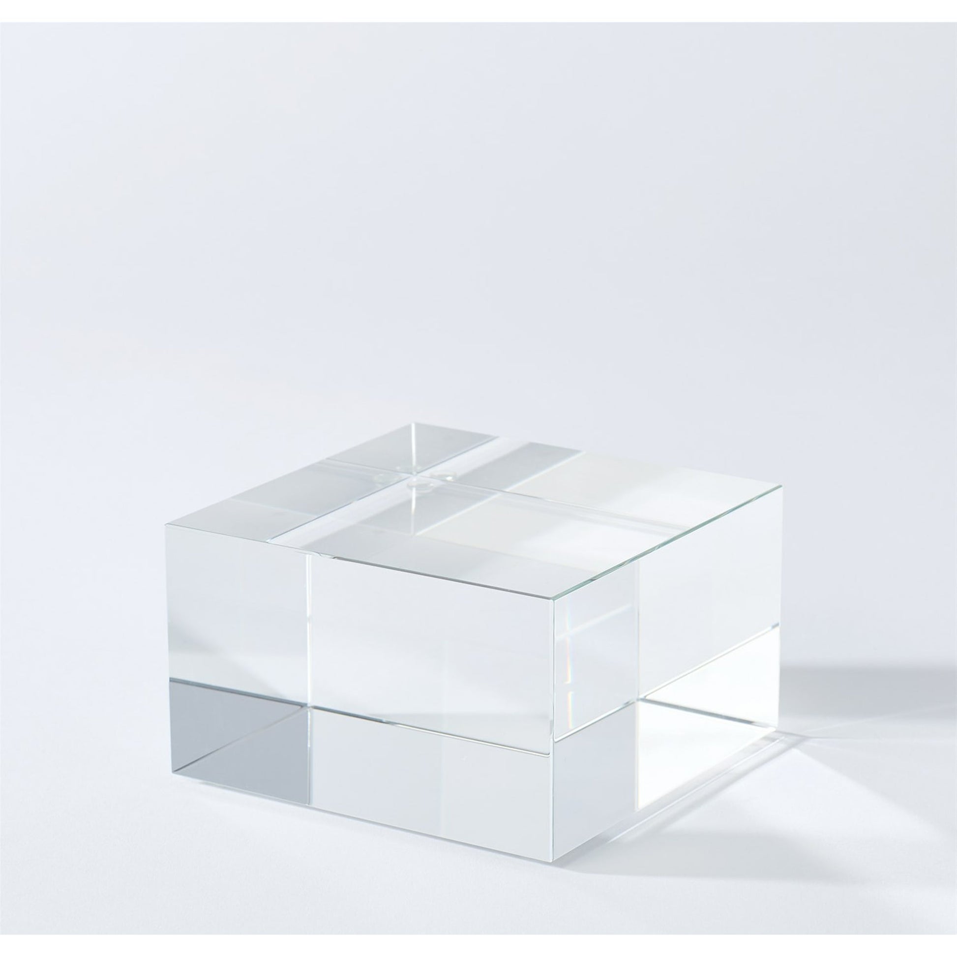 Crystal Cube Riser by Global Views. Made from crystal in a modern style.