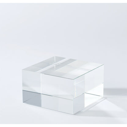 Crystal Cube Riser by Global Views. Made from crystal in a modern style.