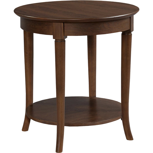 000 SI-2635714 | Primary Silo | Campaigna Round Accent Table by Fairfield Chair in brown and cafe mocha. Made from high pressured laminate, solid wood in a unique style.