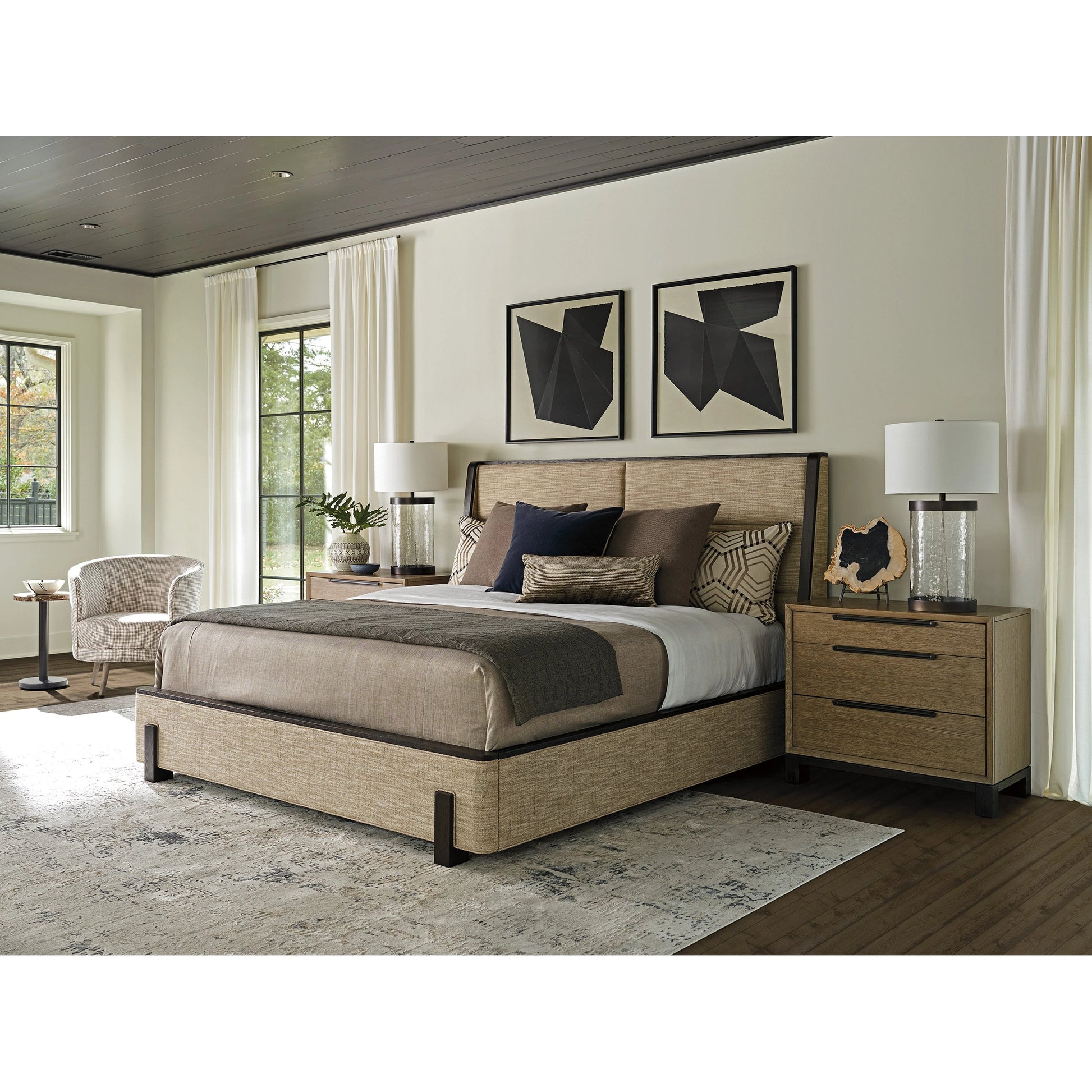 Barcelona Uphholstered Bed by Lexington in delaney and tunis. Made from unique in a transitional style.