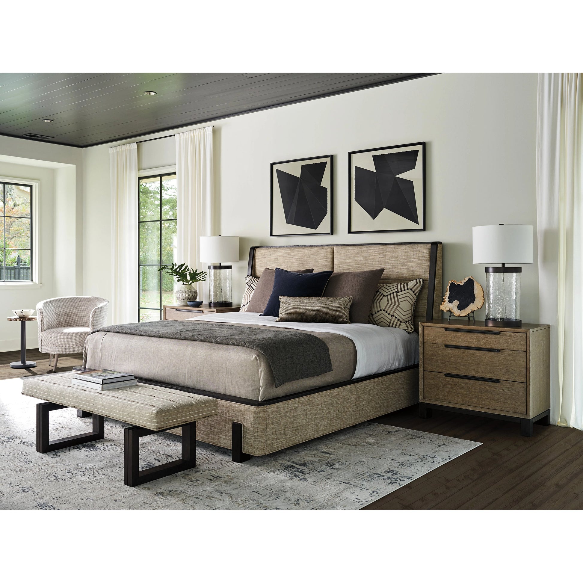 Barcelona Uphholstered Bed by Lexington in delaney and tunis. Made from unique in a transitional style.