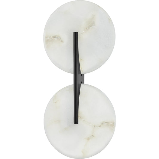 Asteria Double Sconce by Corbett. Made from brass in a modern style.